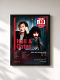 #noir Tableau de l'album Hall & Oates de Daryl Hall & John Oates, cadre noir, imprimé et encadré en France