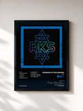 #noir Tableau de l'album RKS de Rainbow Kitten Surprise, cadre noir, imprimé et encadré en France