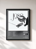 #noir Tableau de l'album Sinfónico de José José, cadre noir, imprimé et encadré en France