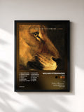 #noir Tableau de l'album Lions de William Fitzsimmons, cadre noir, imprimé et encadré en France