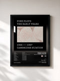 #noir 1965-67 Cambridge St/ation by Pink Floyd as a framed art print, black frame, printed and framed in France