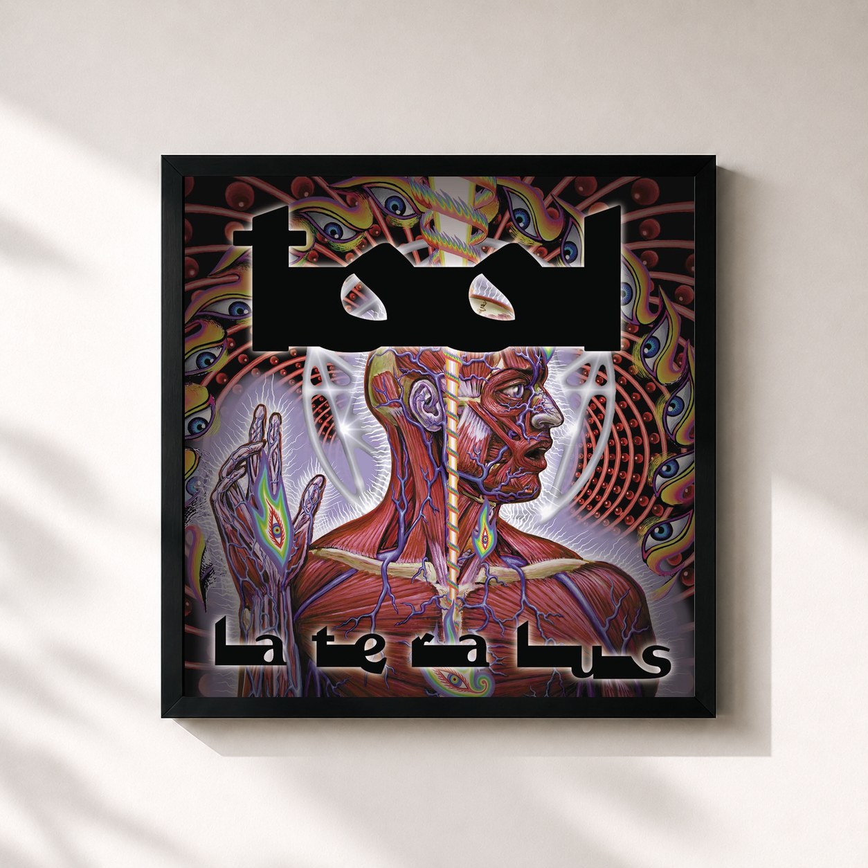#noir Lateralus by TOOL as a square framed art print, black 32x32 cm frame