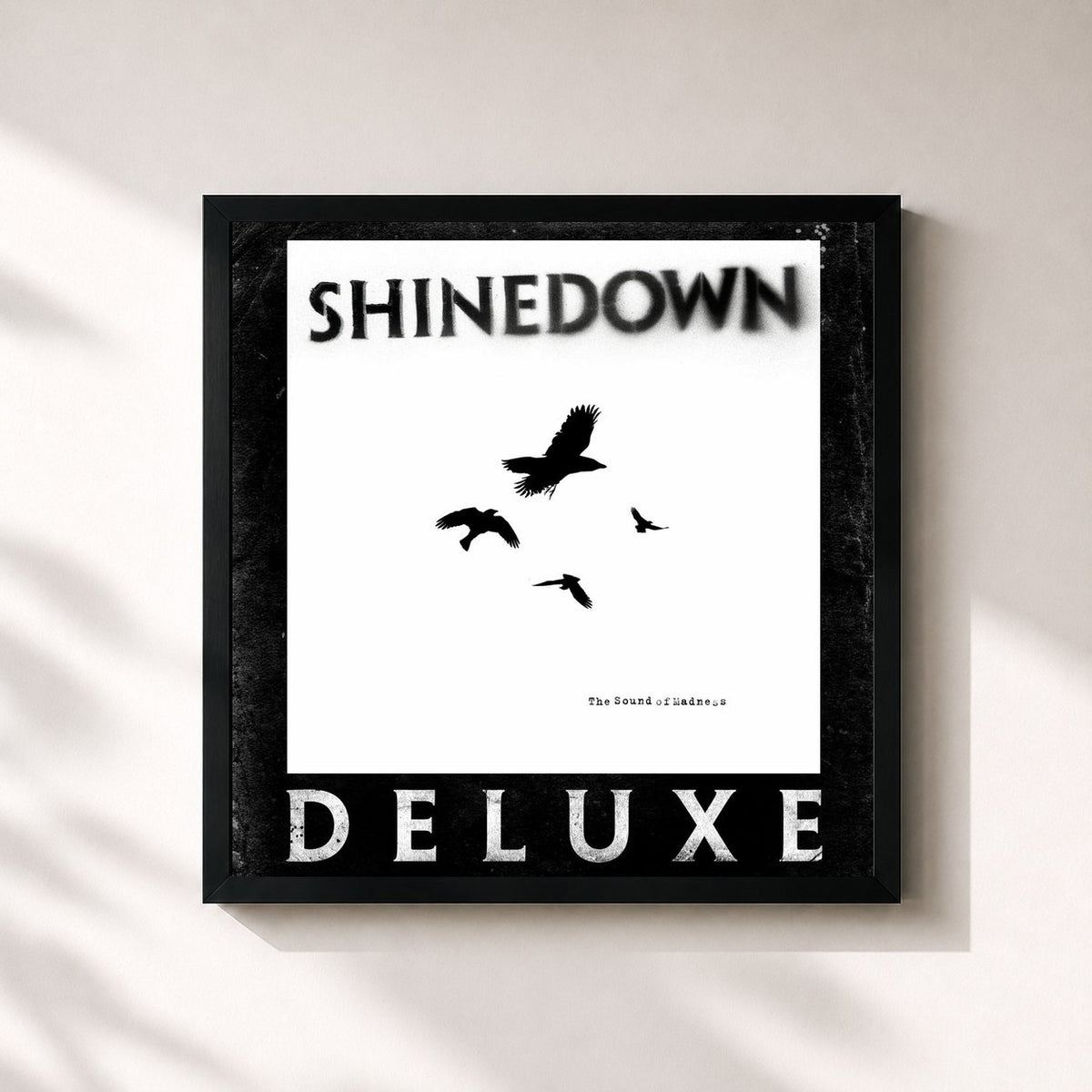 #noir The Sound of Madness (Deluxe Edition) von Shinedown als quadratischer Kunstdruck, schwarzer Rahmen 32x32 cm