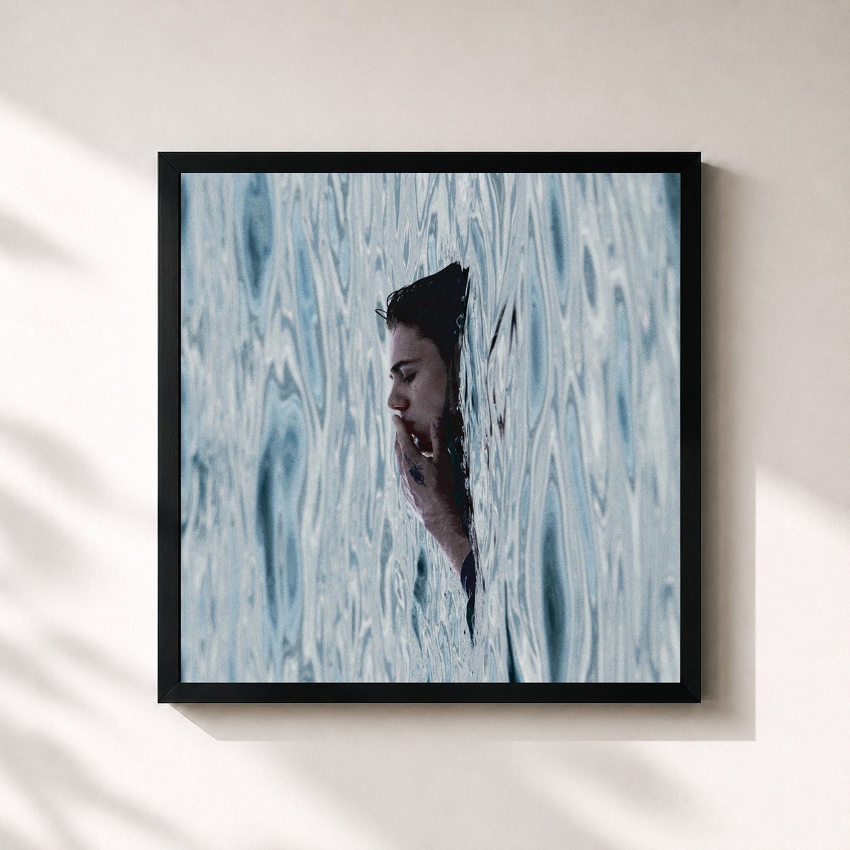 #noir BEFORE I FORGET by The Kid Laroi as a square framed art print, black 32x32 cm frame