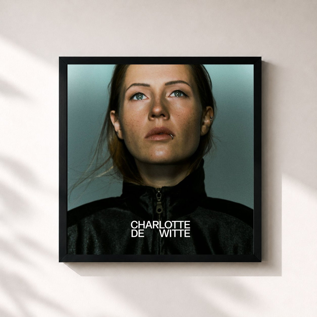 #noir Tableau carré de l'album Charlotte de Witte de Charlotte de Witte, cadre noir 32x32 cm