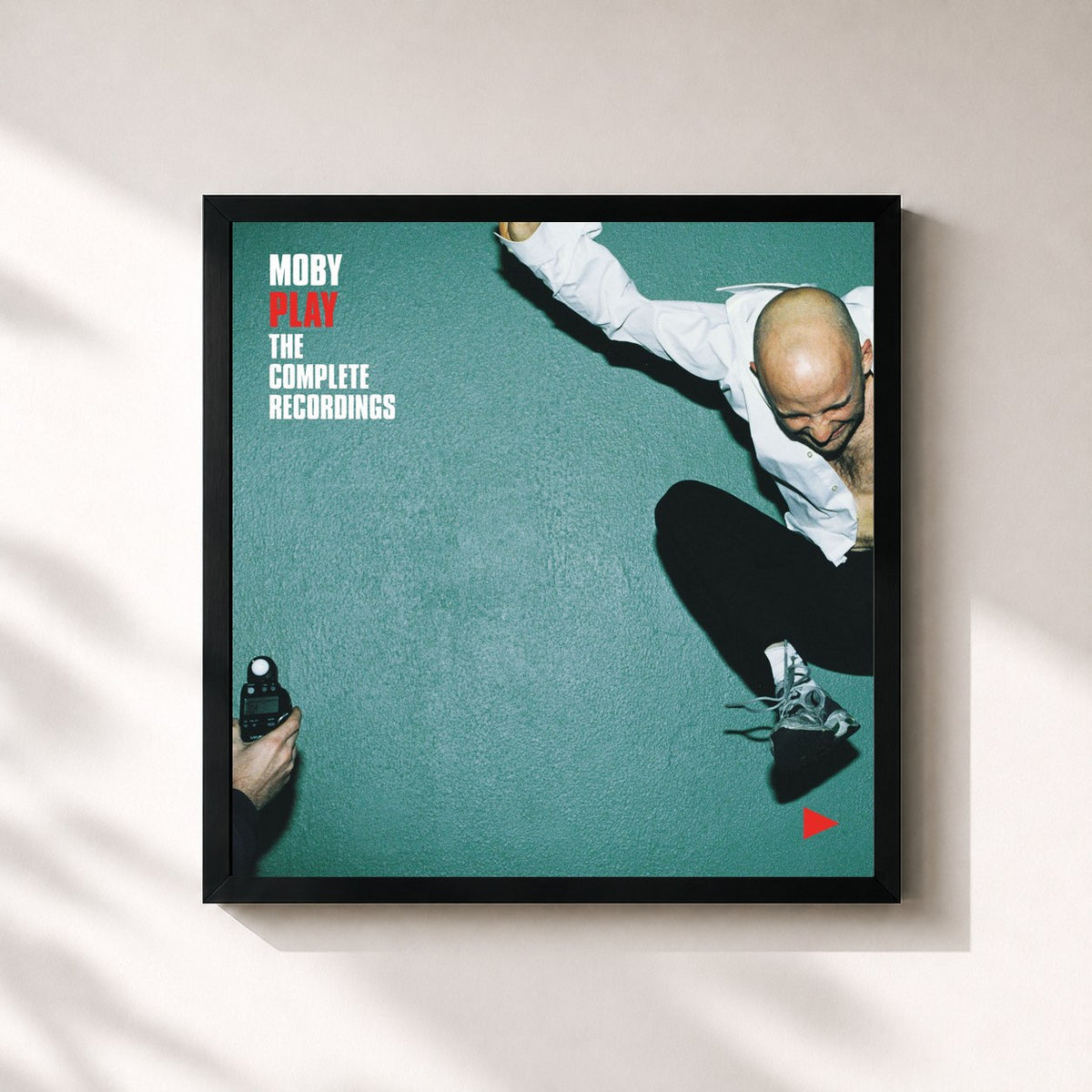 #noir Tableau carré de l'album Play: The Complete Recordings de Moby, cadre noir 32x32 cm