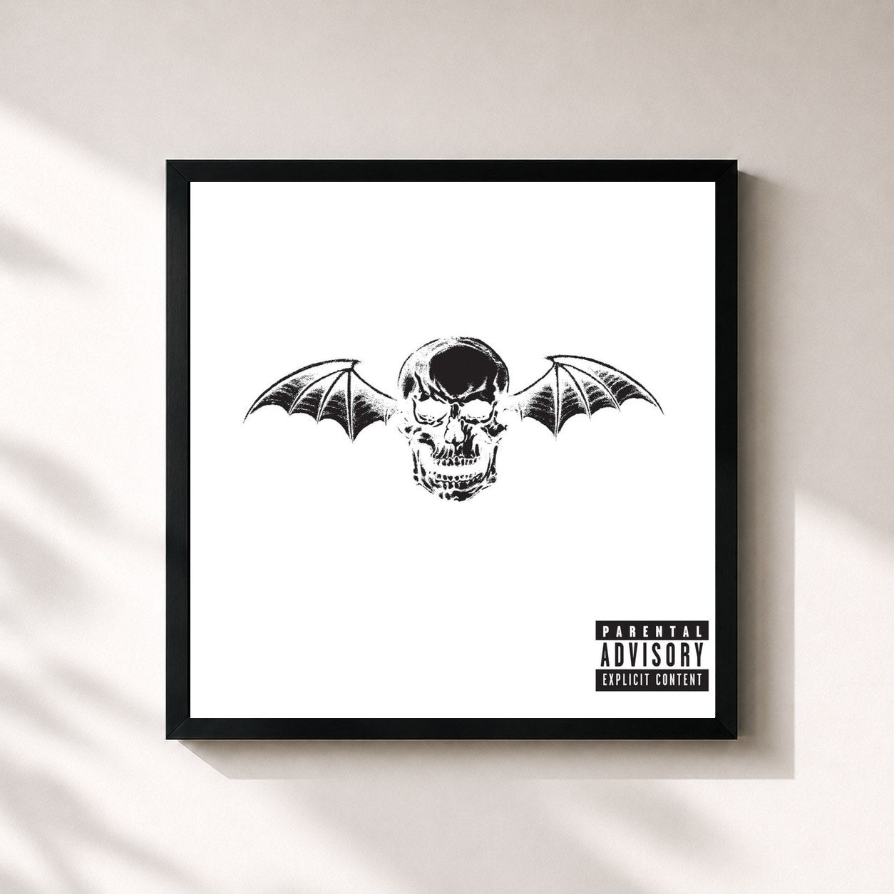 #noir Avenged Sevenfold by Avenged Sevenfold as a square framed art print, black 32x32 cm frame