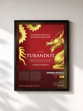 #noir Tableau de l'album Puccini: Turandot de Andrea Bocelli, cadre noir, imprimé et encadré en France