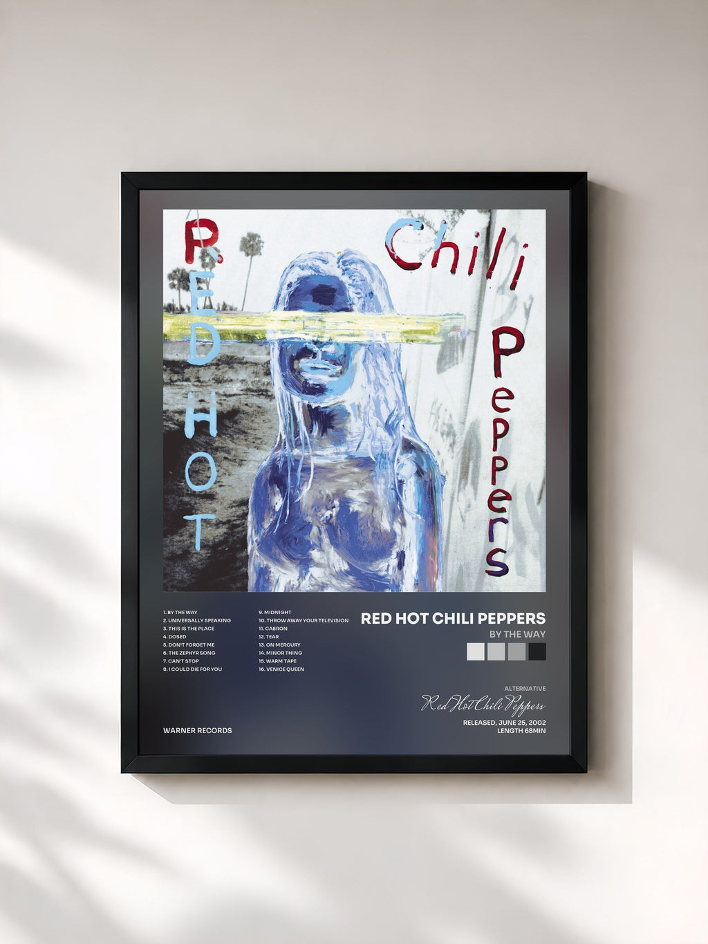 #noir By the Way di Red Hot Chili Peppers in stampa incorniciata, cornice nera, stampata e incorniciata in Francia