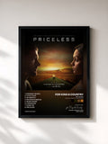 #noir Tableau de l'album Priceless (Original Motion Picture Soundtrack) de for King & Country, cadre noir, imprimé et encadré en France
