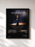 #noir Tableau de l'album Standing Ovation: The Greatest Songs from the Stage de Susan Boyle, cadre noir, imprimé et encadré en France