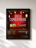 #noir Tableau de l'album Duelo Cumbiambero En Navidad de Aaron y su grupo Ilusion, cadre noir, imprimé et encadré en France