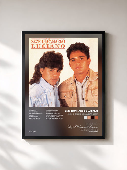 Zezé Di Camargo & Luciano · Zezé Di Camargo & Luciano 1991 — Affiche encadrée