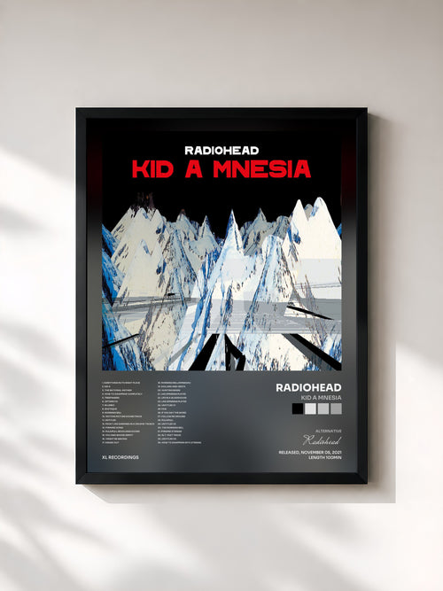 Radiohead · KID A MNESIA — Affiche encadrée