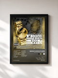 #noir Tableau de l'album From Roaches to Rollies de Waka Flocka Flame, cadre noir, imprimé et encadré en France