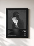 #noir Tableau de l'album King Push – Darkest Before Dawn: The Prelude de Pusha T, cadre noir, imprimé et encadré en France