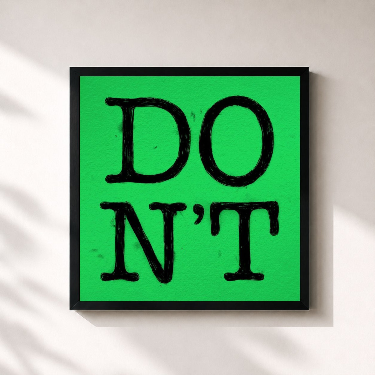 #noir Tableau carré de l'album Don't de Ed Sheeran, cadre noir 32x32 cm
