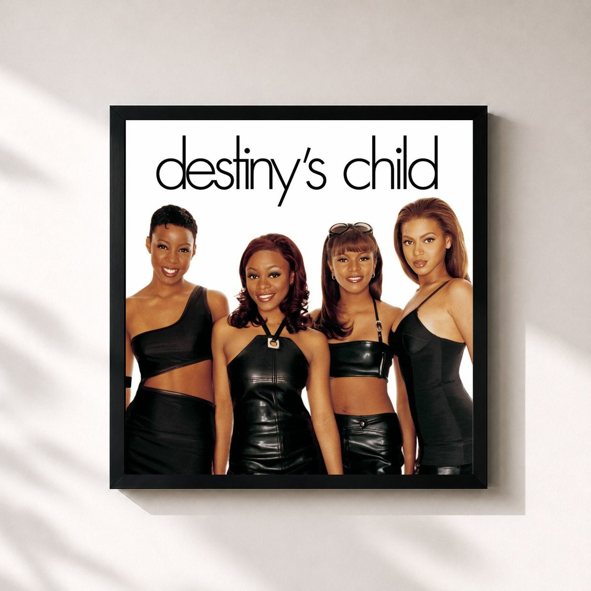 #noir Tableau carré de l'album Destiny's Child/The Writing's On The Wall de Destiny's Child, cadre noir 32x32 cm