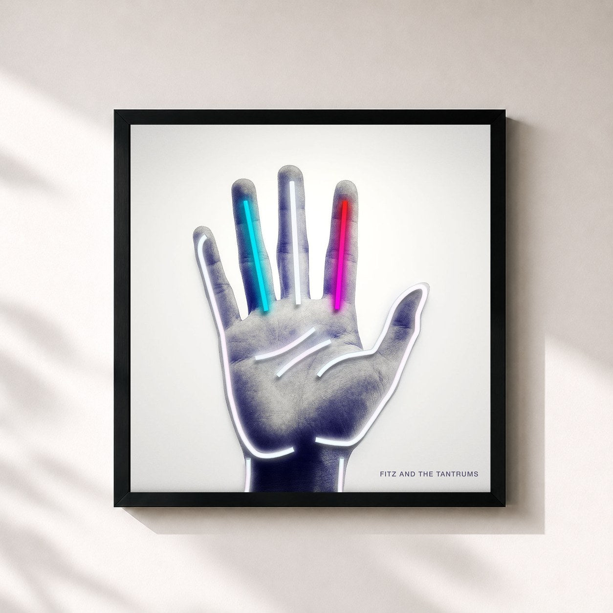 #noir Tableau carré de l'album Fitz and The Tantrums de Fitz and The Tantrums, cadre noir 32x32 cm
