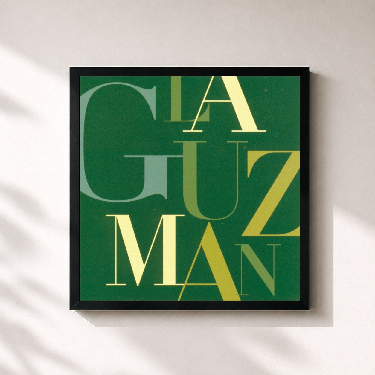 #noir Tableau carré de l'album La Guzman de Alejandra Guzmán, cadre noir 32x32 cm