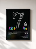 #noir Tableau de l'album Seven + Mary de Rainbow Kitten Surprise, cadre noir, imprimé et encadré en France