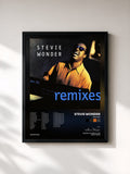 #noir Remixes by Stevie Wonder as a framed art print, black frame, printed and framed in France