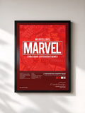 #noir Tableau de l'album Marvellous Marvel - Comic Book Super Hero Themes de L'orchestra Cinematique, cadre noir, imprimé et encadré en France