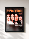 #noir Tableau de l'album The Papas & The Mamas de The Mamas & The Papas, cadre noir, imprimé et encadré en France