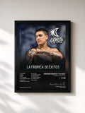 #noir Tableau de l'album La Fábrica de Éxitos de Osmani Garcia "La Voz", cadre noir, imprimé et encadré en France