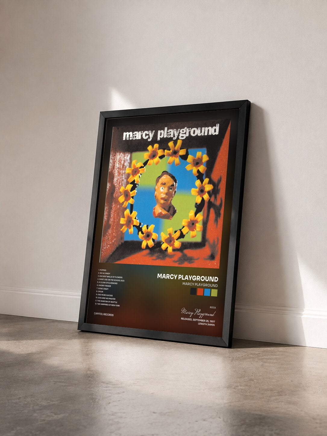 #noir Tableau de l'album Marcy Playground de Marcy Playground vu de trois quarts, cadre noir