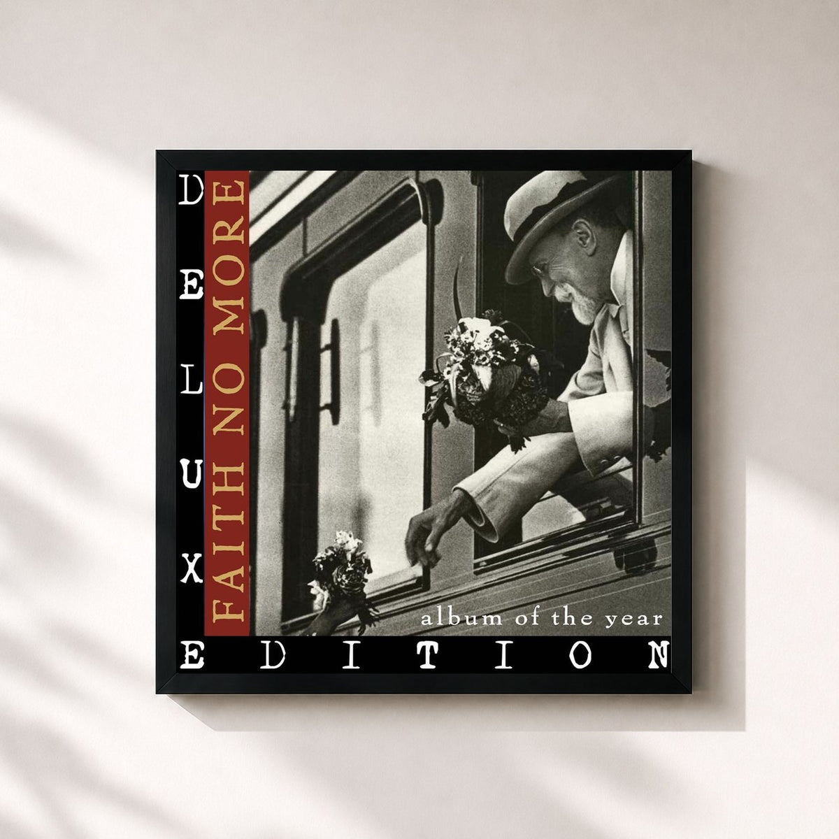 #noir Tableau carré de l'album Album of the Year (2016 Remaster; Deluxe Edition) de Faith No More, cadre noir 32x32 cm