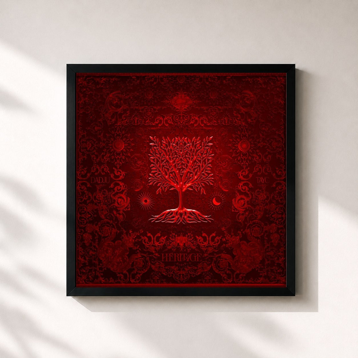 #noir HÉRITAGE by Dadju as a square framed art print, black 32x32 cm frame