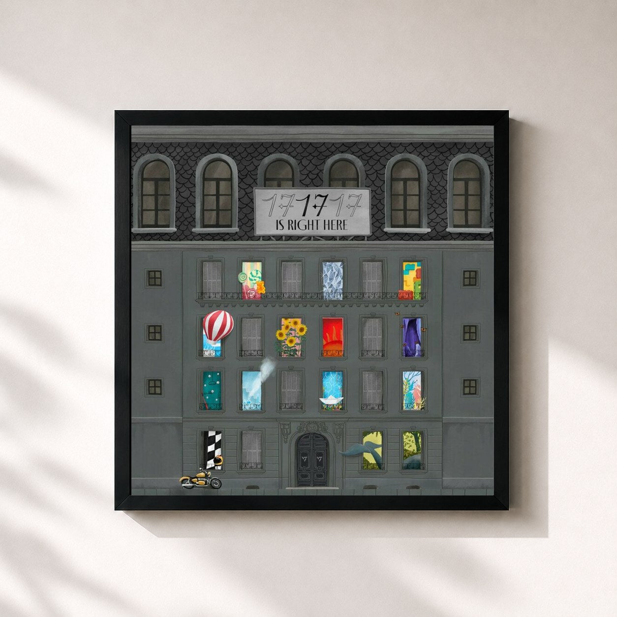 #noir Tableau carré de l'album 17 IS RIGHT HERE de SEVENTEEN, cadre noir 32x32 cm