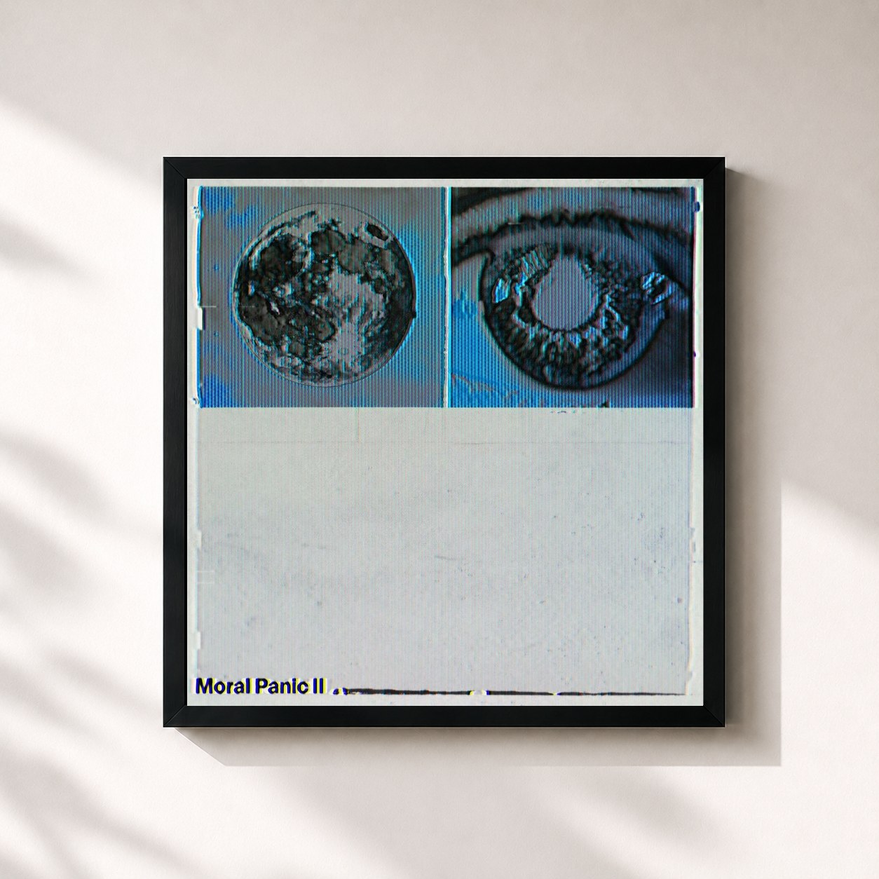 #noir Tableau carré de l'album Moral Panic II de Nothing But Thieves, cadre noir 32x32 cm