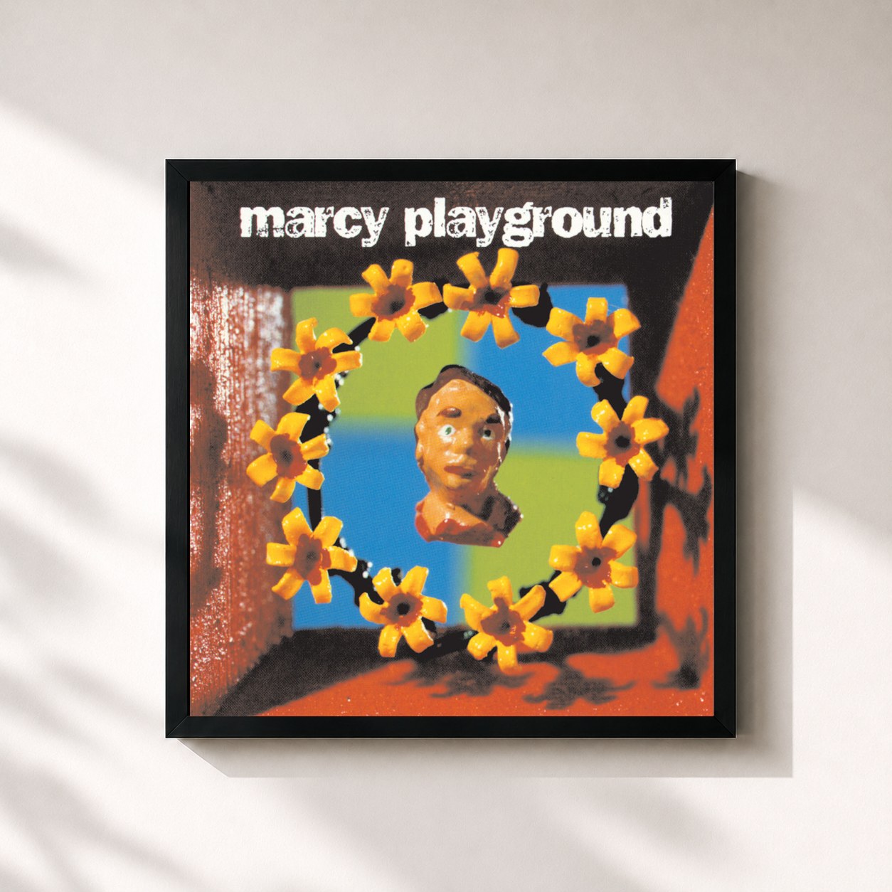 #noir Tableau carré de l'album Marcy Playground de Marcy Playground, cadre noir 32x32 cm
