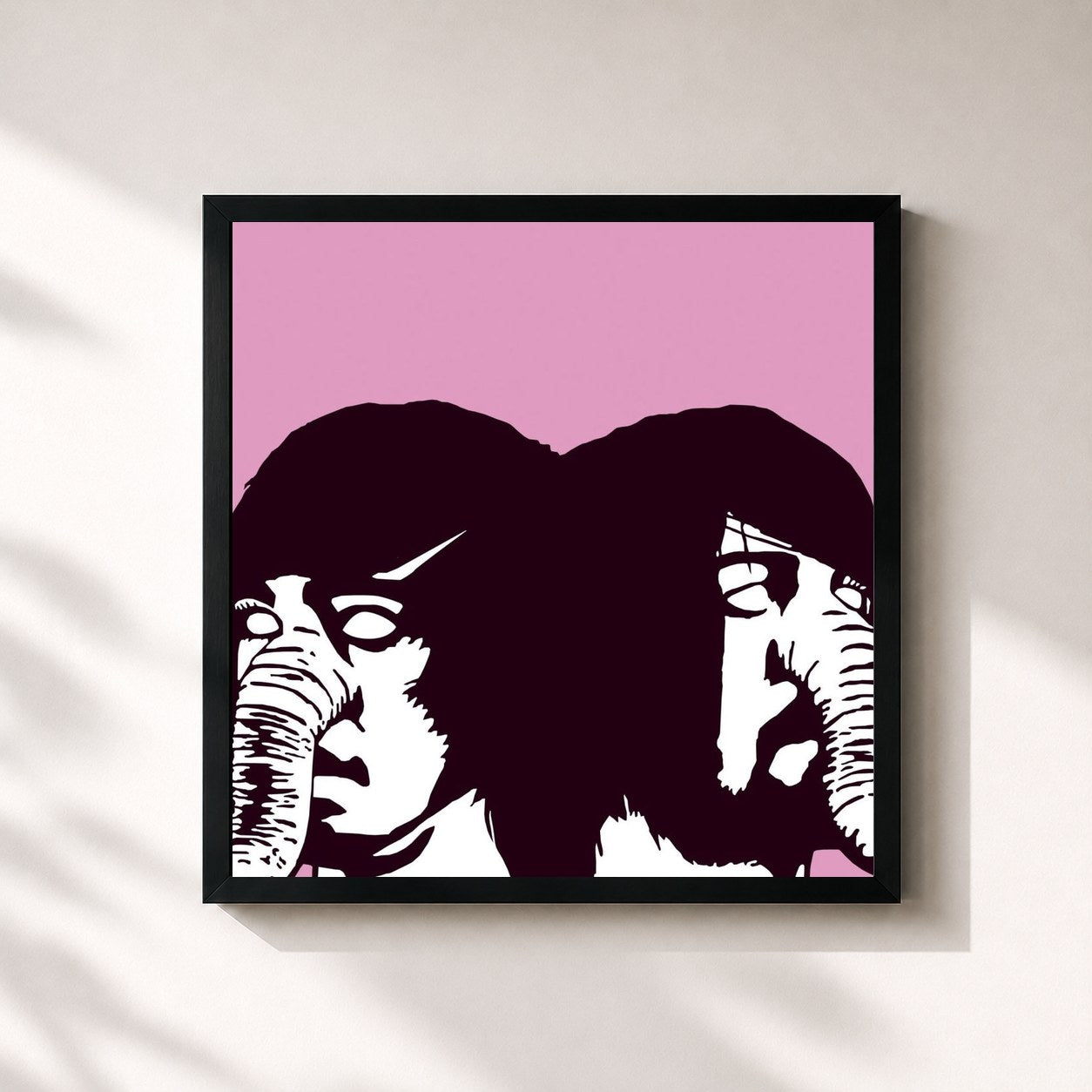#noir Tableau carré de l'album You're A Woman, I'm A Machine de Death From Above 1979, cadre noir 32x32 cm