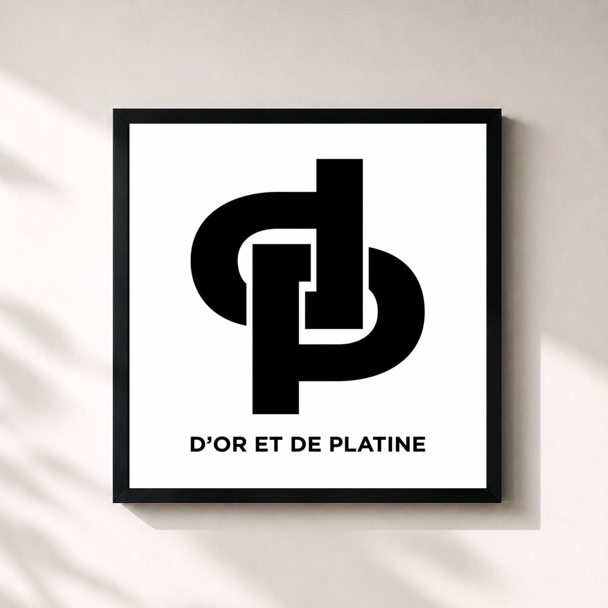#noir Tableau carré de l'album Freestyle Inarrêtable de Jul, cadre noir 32x32 cm