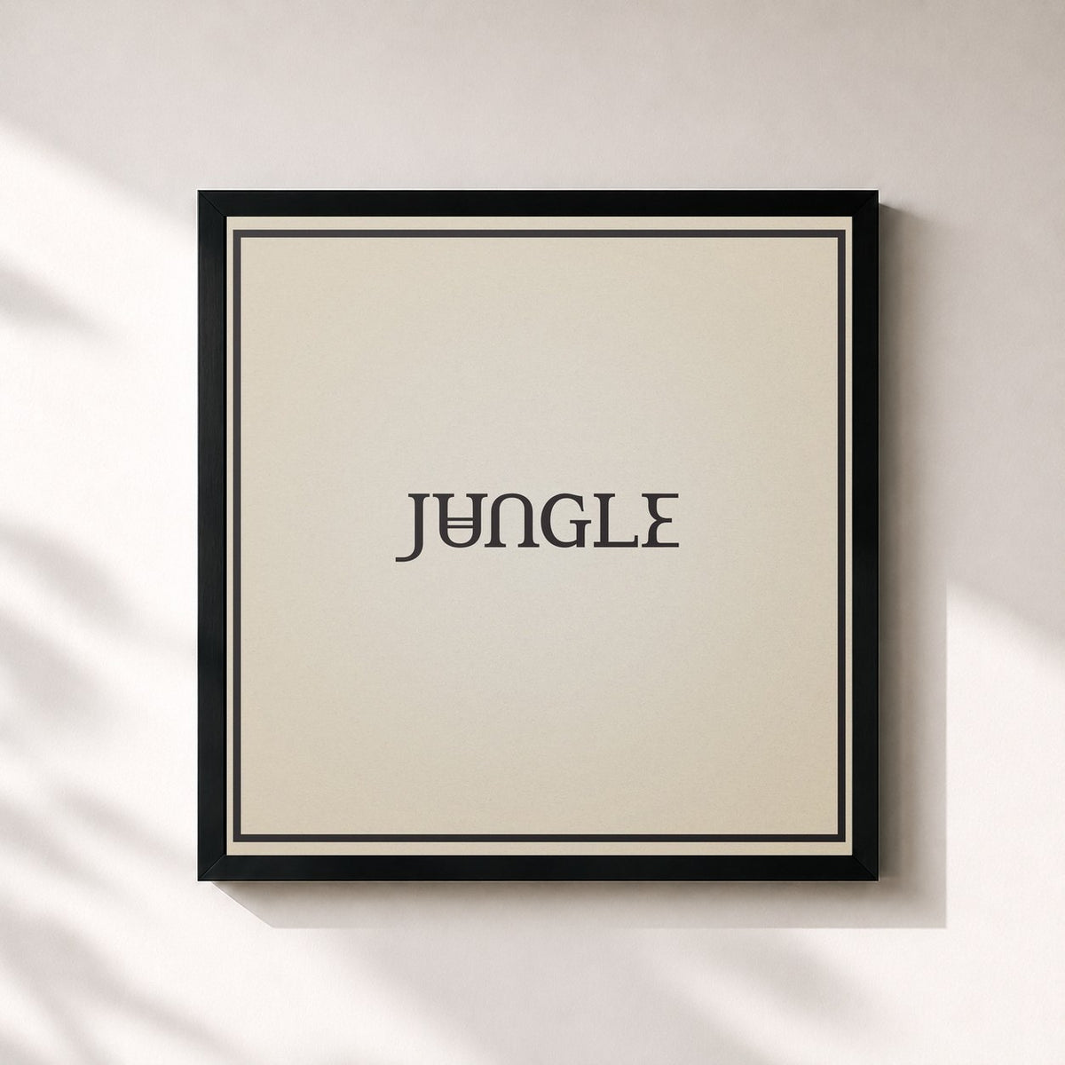 #noir Tableau carré de l'album Loving In Stereo de Jungle, cadre noir 32x32 cm