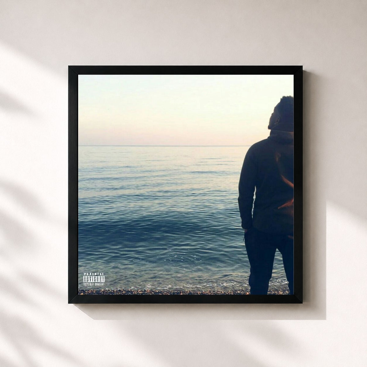 #noir Tableau carré de l'album Alchemy de Tayc, cadre noir 32x32 cm