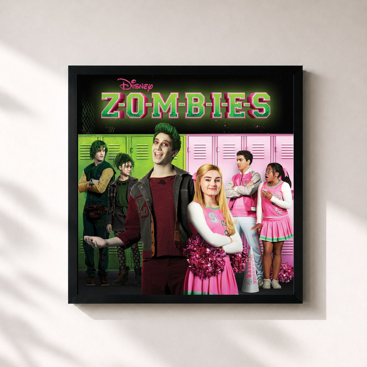 #noir Tableau carré de l'album ZOMBIES (Original TV Movie Soundtrack) de ZOMBIES – Cast, cadre noir 32x32 cm