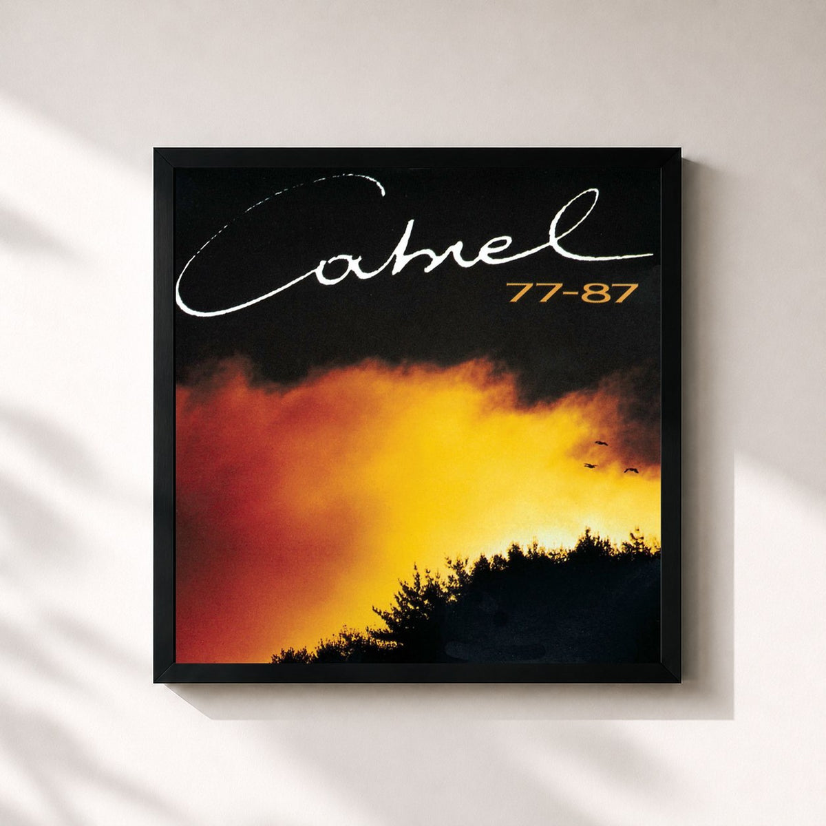 #noir Tableau carré de l'album 77/87 de Francis Cabrel, cadre noir 32x32 cm