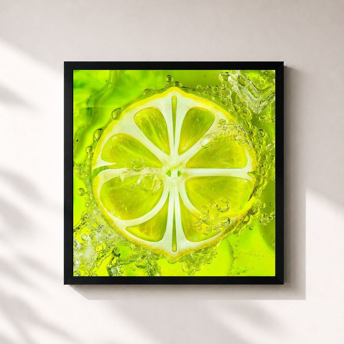#noir Tableau carré de l'album LEMONADE - The 2nd Album de aespa, cadre noir 32x32 cm