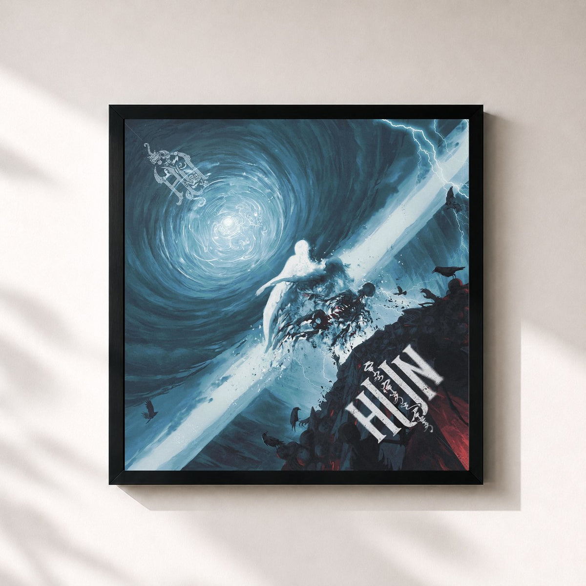#noir HUN by The HU as a square framed art print, black 32x32 cm frame