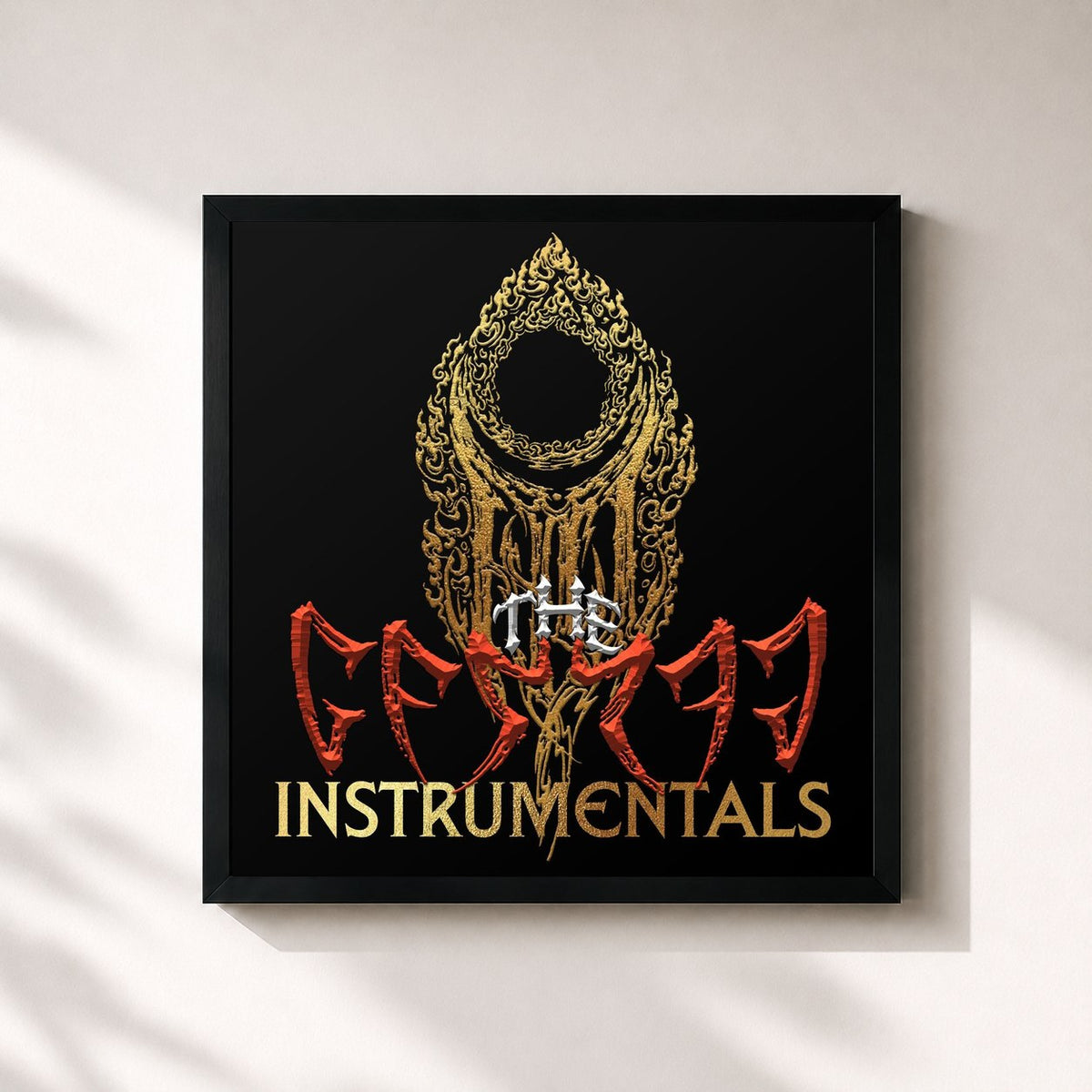 #noir The Gereg (Instrumentals) by The HU as a square framed art print, black 32x32 cm frame