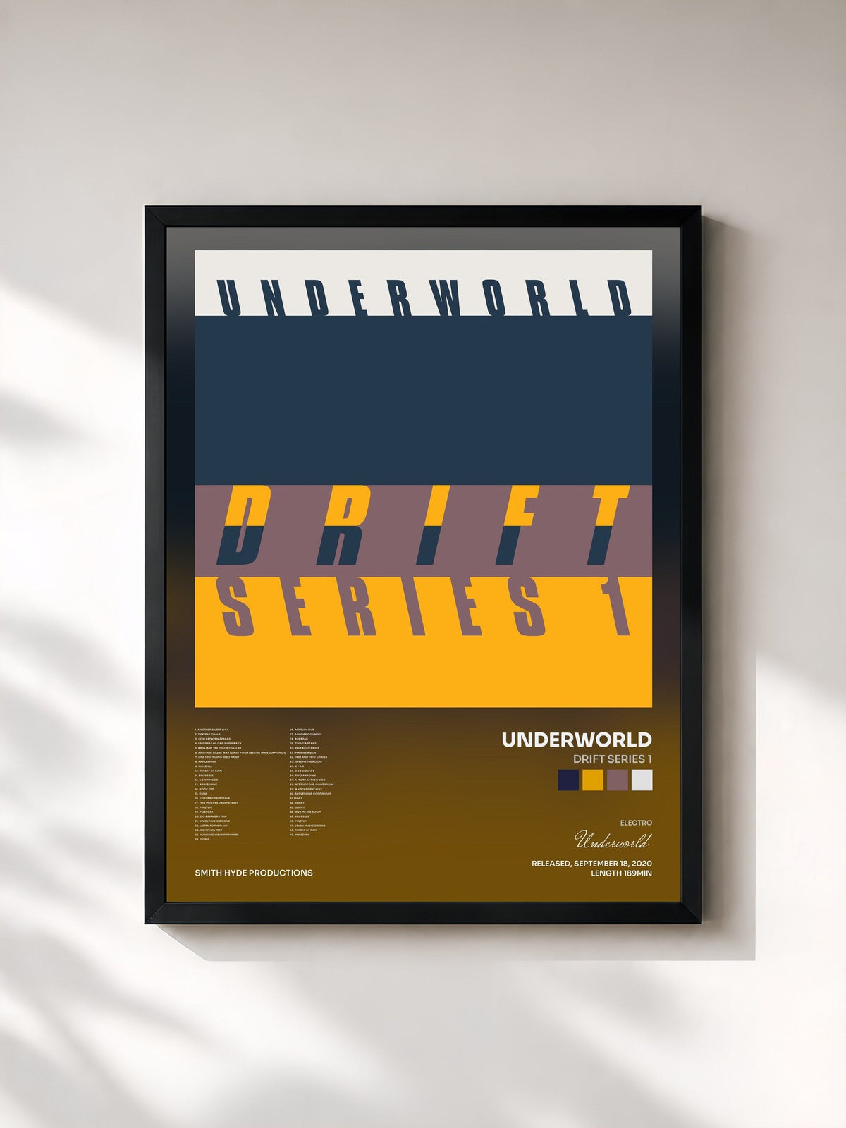 #noir DRIFT Series 1 by Underworld as a framed art print, black frame, printed and framed in France