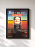 #noir Tableau de l'album Serie 12 Exitos Rancheros de José Alfredo Jiménez, cadre noir, imprimé et encadré en France