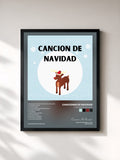 #noir Tableau de l'album Cancion De Navidad de Canciones De Navidad, cadre noir, imprimé et encadré en France