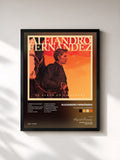 #noir Tableau de l'album Te Llevo En La Sangre de Alejandro Fernández, cadre noir, imprimé et encadré en France