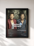 #noir Tableau de l'album Clayton & Romário de Clayton & Romário, cadre noir, imprimé et encadré en France