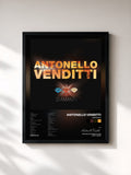 #noir Tableau de l'album Diamanti de Antonello Venditti, cadre noir, imprimé et encadré en France